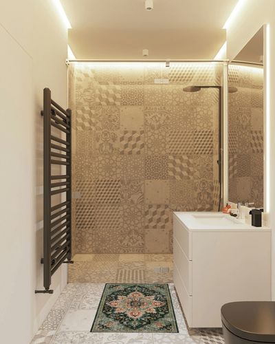 Morebes Small Rugs for Bedroom，Ultra-Thin Green Boho Bathroom Rugs, 2x3 Rug Indoor Door Mat Distressed Bath Mat Washable Kitchen Rug, Vintage Floral Non-Slip Area Rug for Bedroom Entryway in White Tiled Bathroom