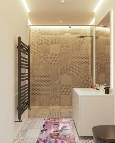 Kitchen Rugs Long Floor Door Mats Absorbent Entryway Rug Winter Christmas Farm Pink Car Indoor Carpet Non-Slip Area Runner,Wood Barn Snowy Scene Entrance Doormat for Bedroom Bathroom in White Tiled Bathroom