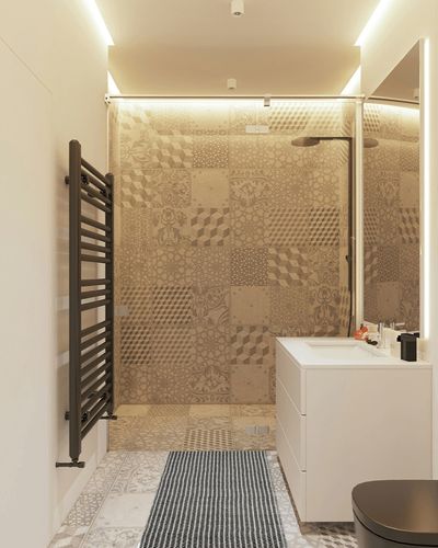 Lahome Boho Rugs for Entryway, 2x5 Laundry Room Rug Lightweigh Cotton Washable Runner Rug with Tassels, Farmhouse Black Bath Door Mats Indoor Non-Shedding Rug Runners for Hallways Bedroom Gifts in White Tiled Bathroom