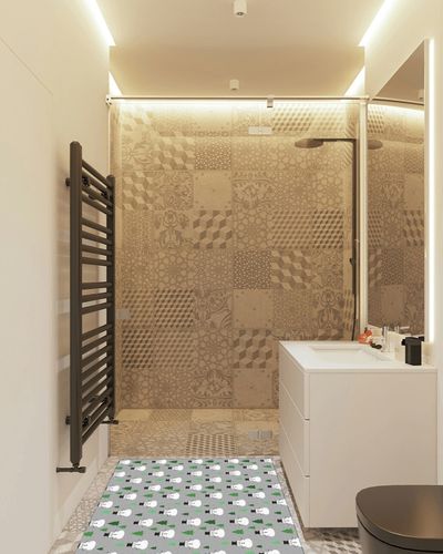 Area Rug, Grey Xmas Tree Christmas Snowman Rug, 2x3 Feet Rugs for Living Room Bedroom Kids Room Kids Room Nursery Classroom, Non-Slip Comrft Carpet Washable Rug in White Tiled Bathroom