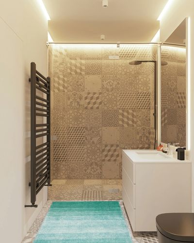 Wonnitar Modern Ombre 3x5 Area Rug,Green Washable Bedroom Rug,Non-Slip Abstract Soft Nursery Throw Mat,Contemporary Stain Resistant Gradient Entry Soft Carpet for Bathroom Dorm Office in White Tiled Bathroom