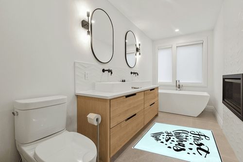 LIICHEES First Christmas As Mom Area Rug 63x48in Washable Rugs for Living Room Bedroom Large Rug Indoor Decorative Carpet Yoga Mat in Scandinavian Neutral bathroom