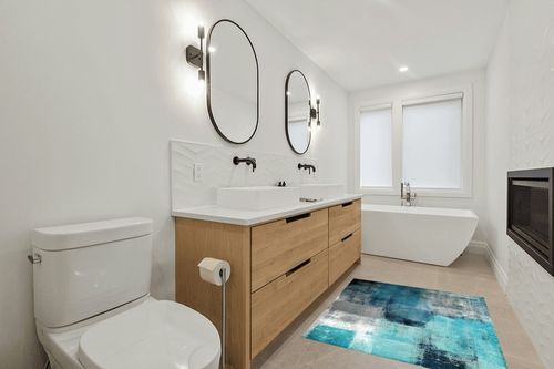 KITHOME Contemporary Non-Slip Area Rug Turquoise and Grey Abstract Art Painting Teal Printed Rugs Art Carnival Rubber Backing Living Room Floor Mats Rectangle Area Rug Carpet for Indoor 4'x6' in Scandinavian Neutral bathroom