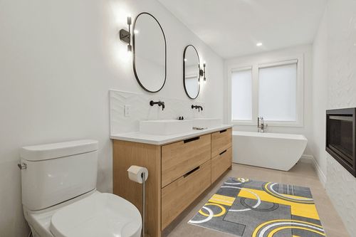 GLORY RUGS Area Rug Modern Soft Hand Carved Contemporary Floor Carpet with Premium Fluffy Texture for Indoor Living Dining Room and Bedroom Area (4x6, Yellow) in Scandinavian Neutral bathroom