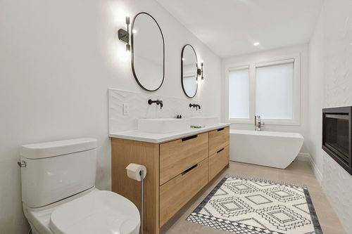 JONATHAN Y MOH200A-4 Amir Moroccan Beni Souk Indoor Area-Rug Bohemian Farmhouse Rustic Geometric Easy-Cleaning Bedroom Kitchen Living Room Non Shedding, 4 X 6, Cream,Black in Scandinavian Neutral bathroom