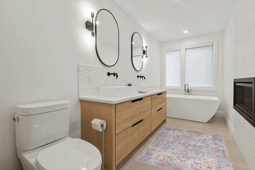 Nicole Curtis Machine Washable Series 1 Bohemian Blue/Multi 4' x 6' Area -Rug, Easy -Cleaning, Non Shedding, Bed Room, Living Room, Dining Room, Kitchen (4x6) in Scandinavian Neutral bathroom