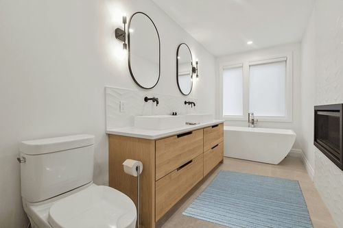 Rustic Tales Opulent Wool Area Rug, 4' x 6' Flat Woven Rug, Soft Texture, Handmade, Indoor Rug for Bedroom, Living Room, Dining Room, Kitchen, Hallway - Crafted in India (Lt Blue) in Scandinavian Neutral bathroom