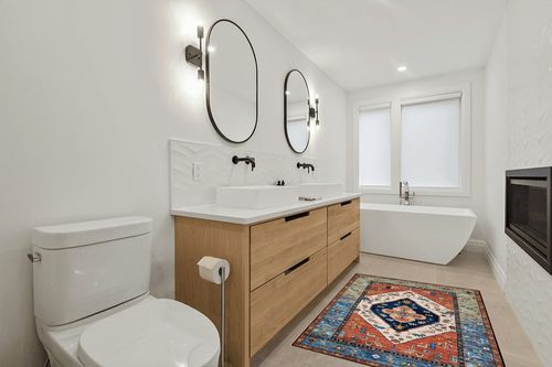 Lahome Boho Rugs for Living Room - 4x6 Area Rug Machine Washable Bedroom Rugs Non-Slip Low-Pile Entryway Rug Throw Oriental Distressed Kitchen Rugs Indoor Floor Carpet for Dining Room Bathroom Office in Scandinavian Neutral bathroom