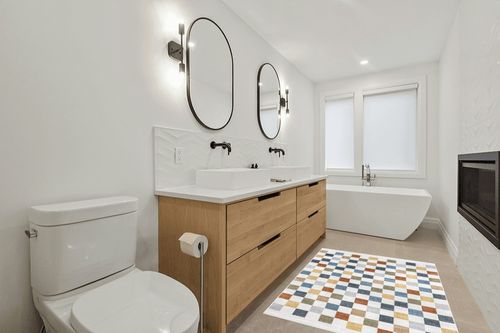 nuLOOM Naya Checkered Machine Washable Area Rug, 4x6, Beige in Scandinavian Neutral bathroom