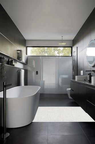 Safavieh Kilim Collection Accent Rug - 4' x 6', Ivory, Flat Weave Wool Design, Ideal for High Traffic Areas in Entryway, Living Room, Bedroom (KLM375A) in Black Modern Bathroom