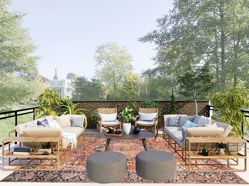 Loloi Layla 7'-6" x 9'-6" Area Rug in Red/Navy - Thick Area Rug, Soft Area Rug with, Vintage Inspired Distressed Design, Low Pile, Non-Shedding, Easy Clean, Durable Living Room Rug in Scandinavian Modern Patio