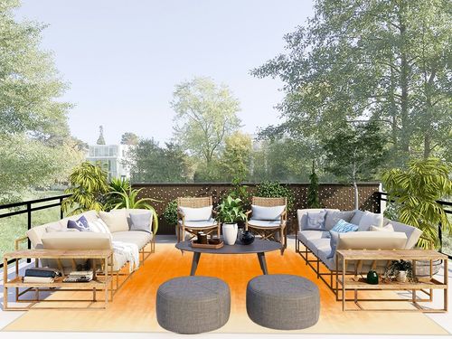 8x10 Area Rugs, Orange Rugs for Living Room Bedroom Girls, Contemporary Ombre Carpet Large Washable Rug Non-Slip Soft Nursery Rug for Playroom, Kid Room, Dining Room in Scandinavian Modern Patio