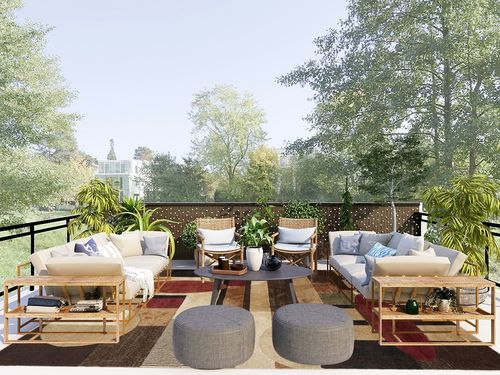 Home Dynamix Tribeca Jasmine Modern Area Rug, Abstract Brown/Green 7'10"x10'6" in Scandinavian Modern Patio