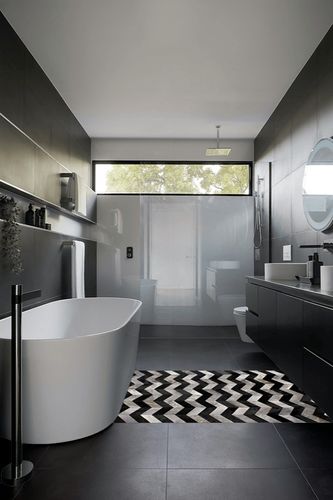 Premiumcowhide New Cowhide Rug Leather. Animal Skin Patchwork Area Carpet (4 x 6) in Black Modern Bathroom