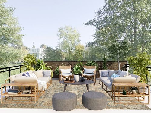 ‎Ocean / Spice ‎Traditional   ‎Area Rug in Scandinavian Modern Patio