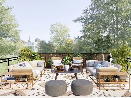 SAFAVIEH Moroccan Tassel Shag Collection Area Rug - 9' x 12', Ivory & Brown, Boho Design, Non-Shedding & Easy Care, 2-inch Thick Ideal for High Traffic Areas in Living Room, Bedroom (MTS688A) in Scandinavian Modern Patio