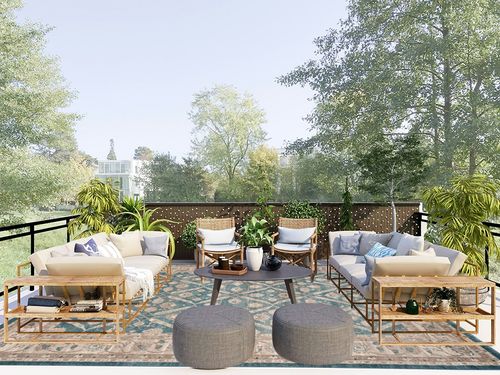 SAFAVIEH Sofia Collection Area Rug - 9' x 12', Blue & Beige, Vintage Oriental Distressed Design, Non-Shedding & Easy Care, Ideal for High Traffic Areas in Living Room, Bedroom (SOF378C) in Scandinavian Modern Patio