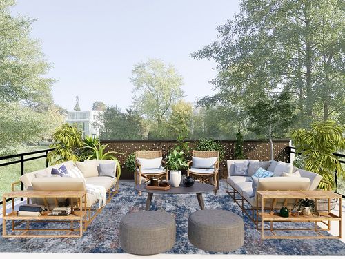 Area Rugs 9x12 Living Room: Large Machine Washable Area Rug with Non Slip Backing Non Shedding Abstract Stain Resistant Carpet for Bedroom Dining Room Nursery Home Office - Blue in Scandinavian Modern Patio