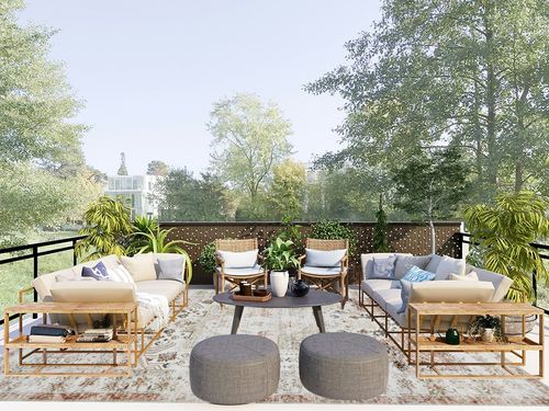 RUGSREAL Area Rug 9x12 Rug for Bedroom Floral Distressed Carpet Vintage Rug Indoor Floor Cover Lightweight Thin Rug Washable Non Slip Rug for Living Room Dining Room, Taupe, 9 x 12 in Scandinavian Modern Patio