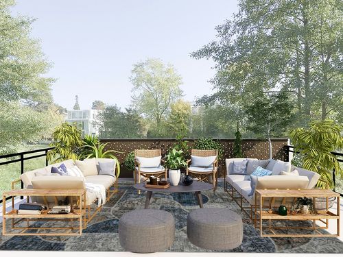 9x12 Area Rugs for Living Room Bedroom, Machine Washable Rug with Low Pile Non-Slip Backing, Soft Large Area Rug Vintage Patchwork Indoor Floor Carpet for Dining Room Nursery Office-Blue/Grey in Scandinavian Modern Patio