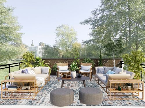 Bloom Rugs Washable Non-Slip 9x12 Rug - Terracotta/Teal Traditional Persian Area Rug for Living Room, Bedroom, Dining Room, and Kitchen - Exact Size: 9' x 12' in Scandinavian Modern Patio