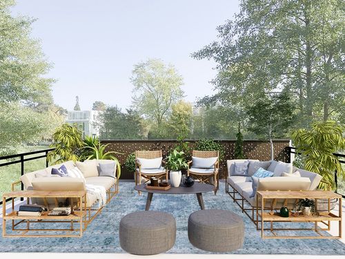 SAFAVIEH Tucson Collection Area Rug - 9' x 12', Green & Green, Persian Design, Non-Shedding Machine Washable & Slip Resistant Ideal for High Traffic Areas in Living Room, Bedroom (TSN190X) in Scandinavian Modern Patio