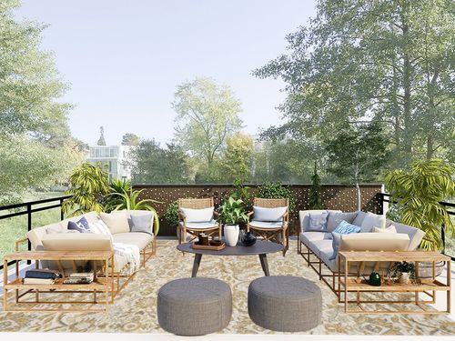 SAFAVIEH Evoke Collection Area Rug - 9' x 12', Ivory & Gold, Shabby Chic Oriental Design, Non-Shedding & Easy Care, Ideal for High Traffic Areas in Living Room, Bedroom (EVK238S) in Scandinavian Modern Patio