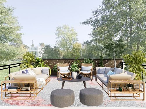 SAFAVIEH Meadow Collection Area Rug - 9' x 12', Light Grey & Pink, Modern Abstract Design, Non-Shedding & Easy Care, Ideal for High Traffic Areas in Living Room, Bedroom (MDW573G) in Scandinavian Modern Patio