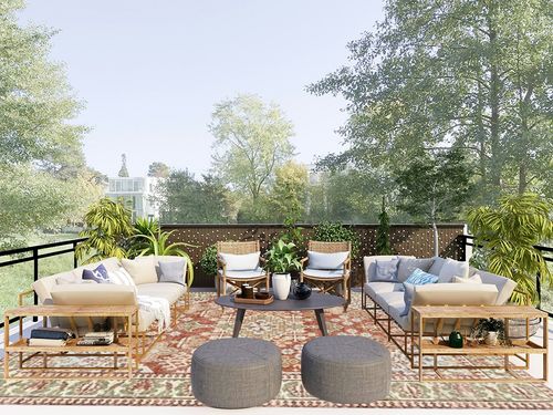 Kokia 9x12 Area Rugs for Living Room, Stain Resistant Machine Washable Rug, Non Slip Backing Hobo Rugs for Bedroom, Printed Soft Vintage Carpet Orange 9 x 12 in Scandinavian Modern Patio