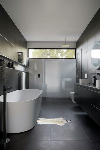 Gracefur Australia Sheepskin Rug Super Soft Cuddly Bear Design Area Rug for Children's Room and Living Room Decorative Carpet Single Pelt (White Bear Rug) in Black Modern Bathroom