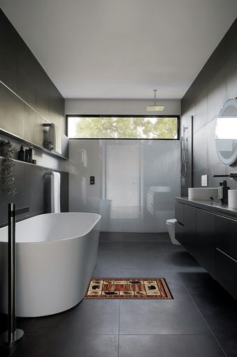 Rustic Lodge, Bear Cabin 2x3 Area Rug, 26"x39" Multi 7463 in Black Modern Bathroom