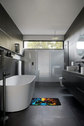 Gaming Rug for Boys Bedroom, Video Game Carpet with Gaming Theme Design, 36x24inches in Black Modern Bathroom