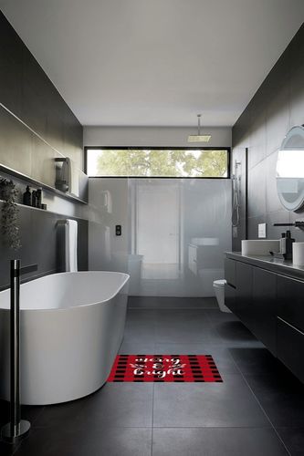 Area Rug, Merry Christmas Rug, 2x3 Feet Rugs for Living Room Bedroom Kids Room Kids Room Nursery Classroom, Non-Slip Comrft Carpet Washable Rug in Black Modern Bathroom