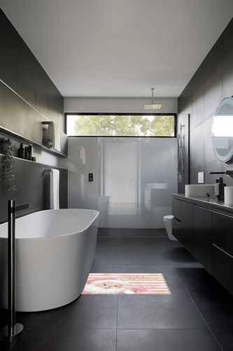 Area Rug 2x3 Feet, Gold Snowflake Merry Christmas Santa Claus Rug, Rugs for Living Room Decor Bedroom Decor Kids Room, Non-Slip Living Room Rugs, Comrft Carpet Washable Rug in Black Modern Bathroom