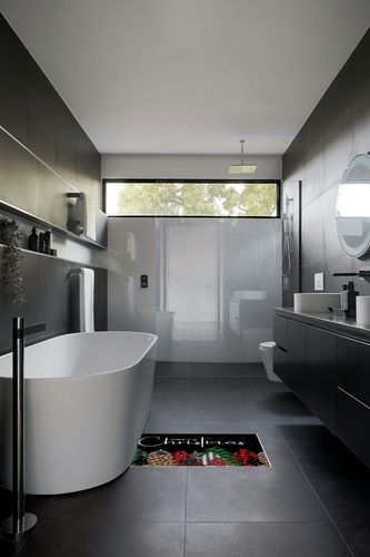 Merry Christmas Area Rug for Living Room Bedroom 2x3, Large Runner Rug Carpet Washable Rugs Non-Shedding Floor Cover Mat for Kitchen Dining Kids Room Decor Christmas Tree Black Texture in Black Modern Bathroom