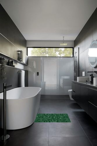 Blackboard Science Formula Background Fluffy Rug, Soft Fuzzy Geometry Rugs for Living Room, Shaggy Modern Area Rug for Bedroom Dorm, Easy Clean, Low Pile Carpet 1.5x2.5ft - Circle Velvet in Black Modern Bathroom