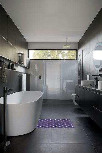 Halloween Plush Shag Bath Rugs Geometric Yellow Diamond Morocco Curve Soft Fluffy Floor Doormat Carpet,Non-Slip Door Mats for Living Room Bedroom Kitchen Entryway Purple in Black Modern Bathroom