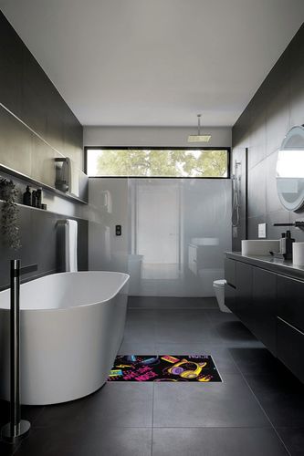 TsyTma Color Joystick Gamepad Kitchen Rug Non-Slip Kitchen Mats Cool Girl Gamer Bath Runner Doormats Area Mat Rugs Carpet for Home Decor 39" X 20" in Black Modern Bathroom