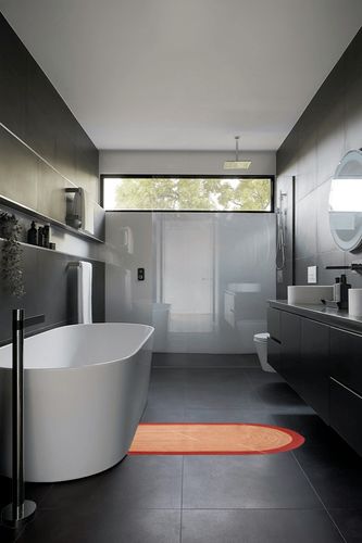 Chouhan International Natural Jute Red Bordered Rug Bohemian Rug Decor Rug Handwoven Rug Custom Rug Decorative Rugs in Black Modern Bathroom