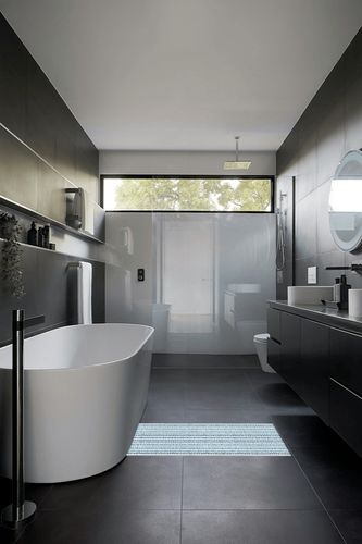 Hallway Runner Rug,Bohemian Blue Navy Polka Dot Boho Stripes Geometric Pattern Non Slip Water Absorbent Rug Indoor Entrance Floor Mat Runner for Home Garage Kitchen Laundry 19.7x47.2in in Black Modern Bathroom