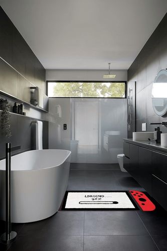 Anime Gaming Rug Anime Carpet Game Kids Rugs for Bedroom Aesthetic Soft Carpet Decorative Rug for Indoor Outdoor 59 * 24in (3) in Black Modern Bathroom