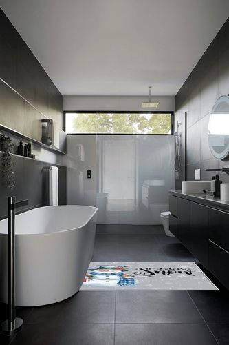 Area Rug 2x3 Feet, Christmas Snowman Let it Go Rug, Rugs for Living Room Decor Bedroom Decor Kids Room, Non-Slip Living Room Rugs, Comrft Carpet Washable Rug in Black Modern Bathroom