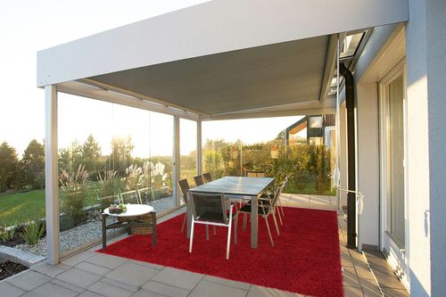 Everyday Shag Rug Red in Silver and Grey Outdoor Patio