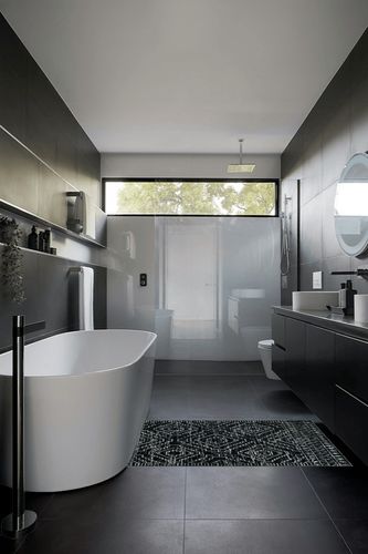 Wonnitar Moroccan 3x5 Rug,Black Washable Small Rug for Bedroom,Non-Slip Geometric Tribal Entry Throw Mat,Bohemian Farmhouse Rustic Soft Low Pile Area Rug for Bathroom Dining Guest Room in Black Modern Bathroom