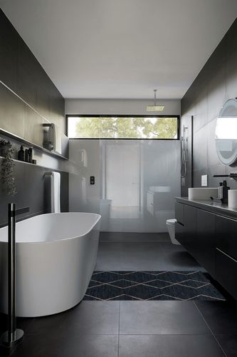 Safavieh Vintage Leather Collection Accent Rug - 3' x 5', Black & Natural, Handmade Modern Rustic Boho, Ideal for High Traffic Areas in Entryway, Living Room, Bedroom (VTL801Z) in Black Modern Bathroom