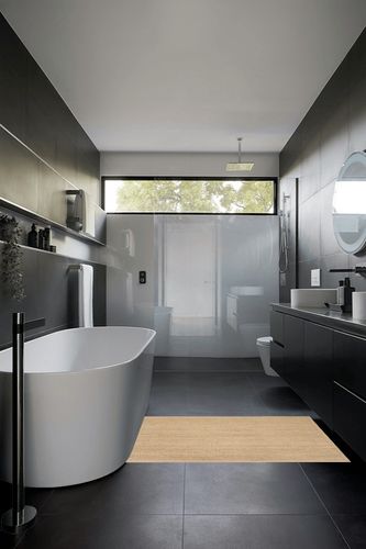 nuLOOM Elijah Farmhouse Seagrass Area Rug, 3' x 5', Beige in Black Modern Bathroom