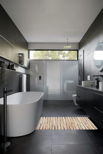 100% Cotton Rag Rug 3x5' Multicolor Chindi Rug - Hand Woven & Reversible for Living Room Kitchen Entryway Rug - Linen,Kitchen Rugs, Farmhouse Rugs, Rugs for Living & Bedroom,Woven Rugs in Black Modern Bathroom