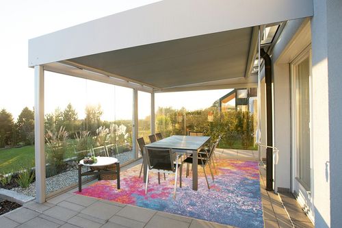Nourison Passion Bohemian Abstract Sunburst Area Rug, (8' x 10') in Silver and Grey Outdoor Patio