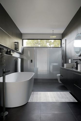 Wonnitar Modern Ombre Area Rug,Washable 3x5 Entry Rug Grey Throw Rugs for Bedroom,Non-Slip Contemporary Gradient Soft Bathroom Low Pile Floor Carpet for Kitchen Dining Mud Room in Black Modern Bathroom