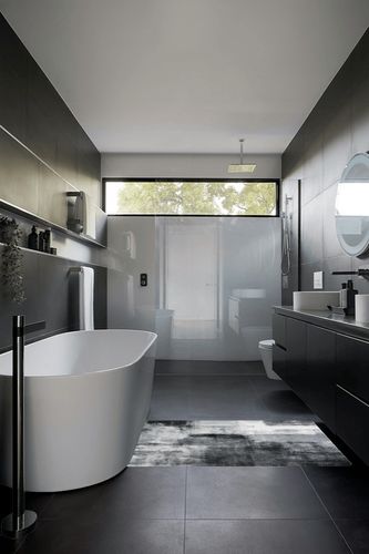 Lahome Modern Washable Living Room Area Rug - 3x5 Throw Soft Small Rugs for Bedroom Non-Slip Stain Resistant Entryway Rug Kitchen Rugs Grey Abstract Print Capet for Office Laundry Room Dining Room in Black Modern Bathroom